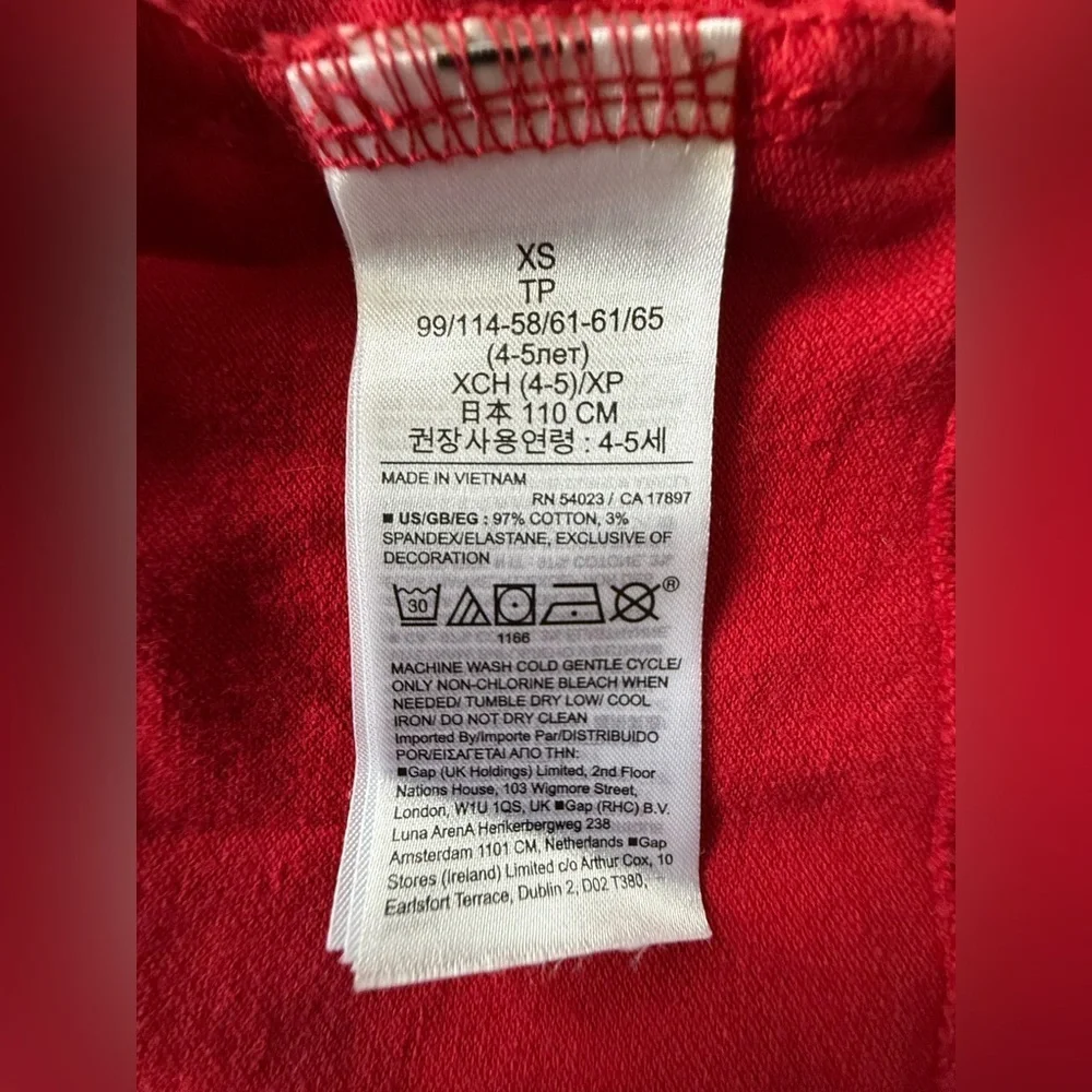 GAP Kids Pique Polo Dress – Red (XS / 4-5 Years)